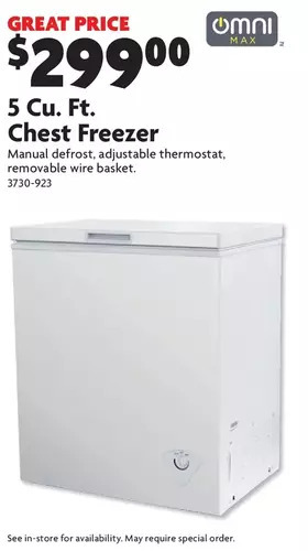Home Hardware 5 cu. ft. chest freezer offer