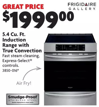 Home Hardware 5.4 cu. ft. induction range with true convection offer