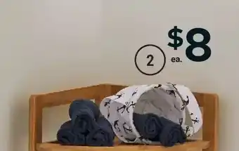 Giant Tiger 6 piece facecloths in basket offer