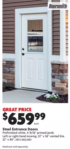 Home Hardware Steel entrance doors offer