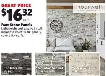 Home Hardware Faux stone panels offer