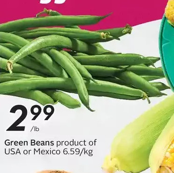 Sobeys Green beans offer