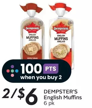 Sobeys Dempster's english muffins offer
