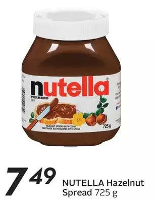Sobeys Nutella hazelnut spread offer