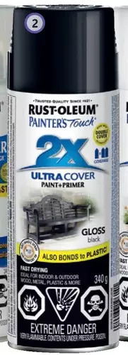 Home Hardware Gloss black spray paint offer