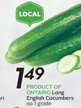 Sobeys Long english cucumbers offer