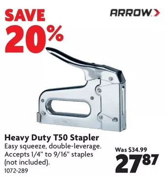 Home Hardware Heavy duty t50 stapler offer