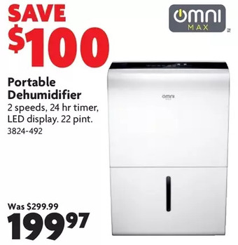 Home Hardware Portable dehumidifier offer