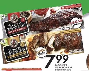 Sobeys Butcher's selection pork back ribs offer
