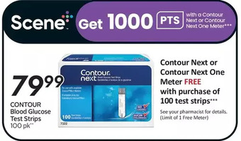 Sobeys Contour blood glucose test strips offer