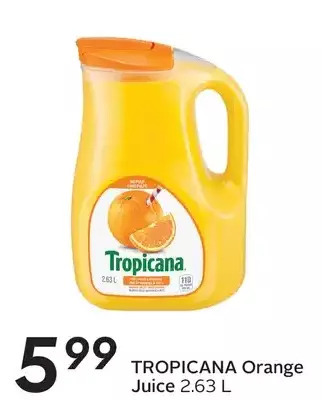Sobeys Tropicana orange juice offer