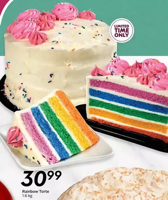 Sobeys Rainbow torte offer