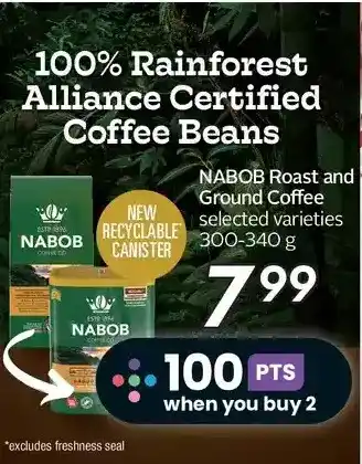 Sobeys Nabob roast and ground coffee offer