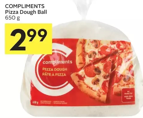 Foodland Compliments pizza dough ball offer