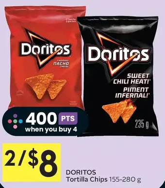 Foodland Doritos tortilla chips offer