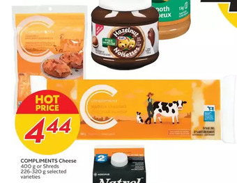 Sobeys Compliments cheese or shreds offer
