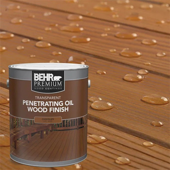 Home Depot Behr premium transparent penetrating oil wood finish offer