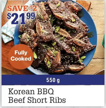M & M Food Market Korean bbq beef short ribs offer