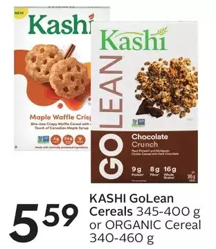 Sobeys Kashi golean cereals or organic cereal offer