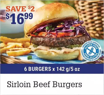 M & M Food Market Sirloin beef burgers offer