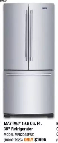 Home Depot Maytag 19.6 cu. ft. 30 refrigerator offer