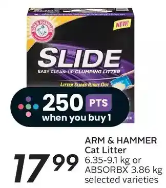 Sobeys Arm & hammer cat litter or absorbx offer