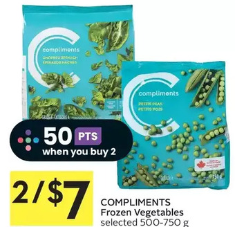 Foodland Compliments frozen vegetables offer