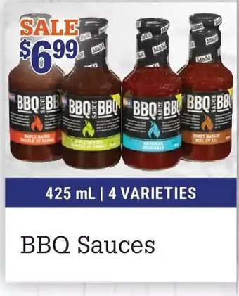 M & M Food Market Bbq sauces offer