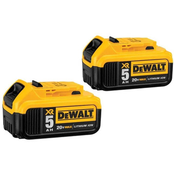 Home Depot 2-pack dewalt 20v max premium xr 5.0ah batteries offer