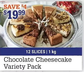 M & M Food Market Chocolate cheesecake variety pack offer