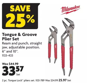Home Hardware Tongue & groove plier set | 2 pc. torque lock pliers set offer