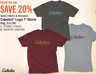Cabela's Cabela's logo t-shirts offer