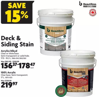 Home Hardware Deck & siding stain acrylic/alkyd | 100% acrylic offer