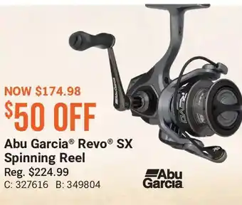 Cabela's Abu garcia revo sx spinning reel offer
