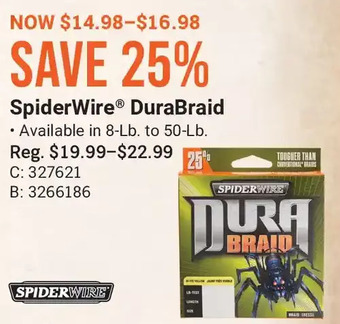 Cabela's Spiderwire durabraid offer