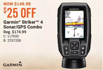 Cabela's Garmin striker 4 sonar/gps combo offer