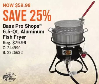 Bass Pro Bass pro shops 6.5-qt. aluminum fish fryer offer