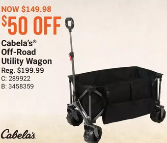 Cabela's Cabela's off-road utility wagon offer