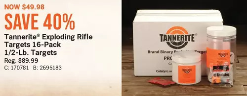 Cabela's Tannerite exploding rifle targets offer