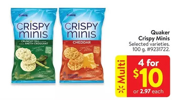 Walmart Quaker crispy minis offer