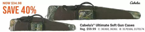 Cabela's Cabela's ultimate soft gun cases offer