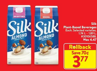 Walmart Silk plant-based beverages offer