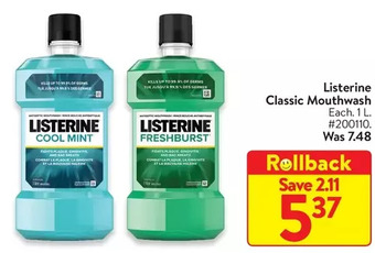 Walmart Listerine classic mouthwash offer