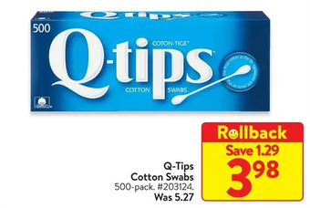 Walmart Q-tips cotton swabs offer