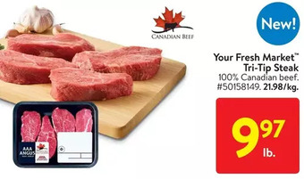 Walmart Your fresh market tri-tip steak offer