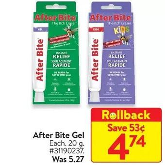 Walmart After bite gel offer
