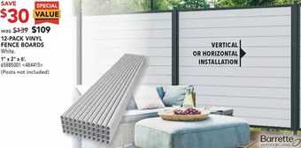 RONA Barrette 12-pack vinyl fence boards offer
