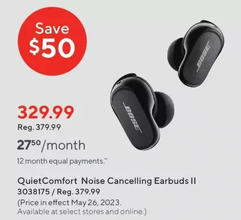 Staples Bose quietcomfort noise cancelling earbuds ii offer