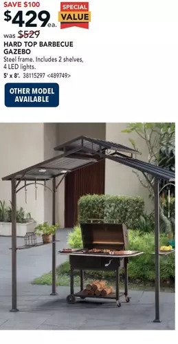 RONA Hard top barbecue gazebo offer