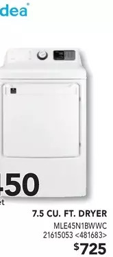 RONA Midea 7.5 cu. ft. dryer offer